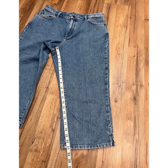 Lauren Jeans Co Ralph‎ Lauren Capri Jeans 100% Cotton High Rise Size 14 - Picture 8 of 9